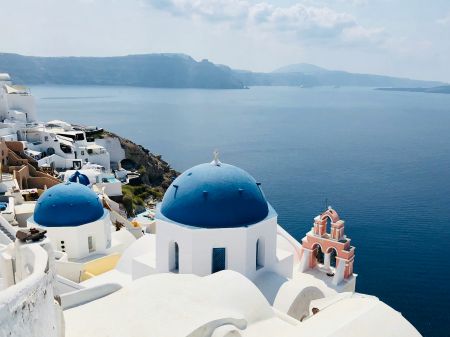 Serene Santorini Scene