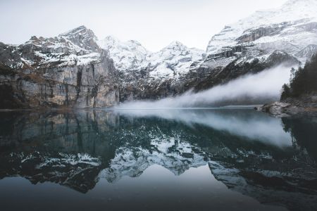 Alpine Fog Reflection