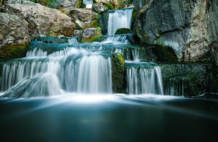 Serene Cascading Oasis